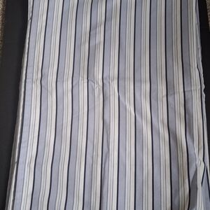 Elegant Striped Flat Sheet  in Blue and White